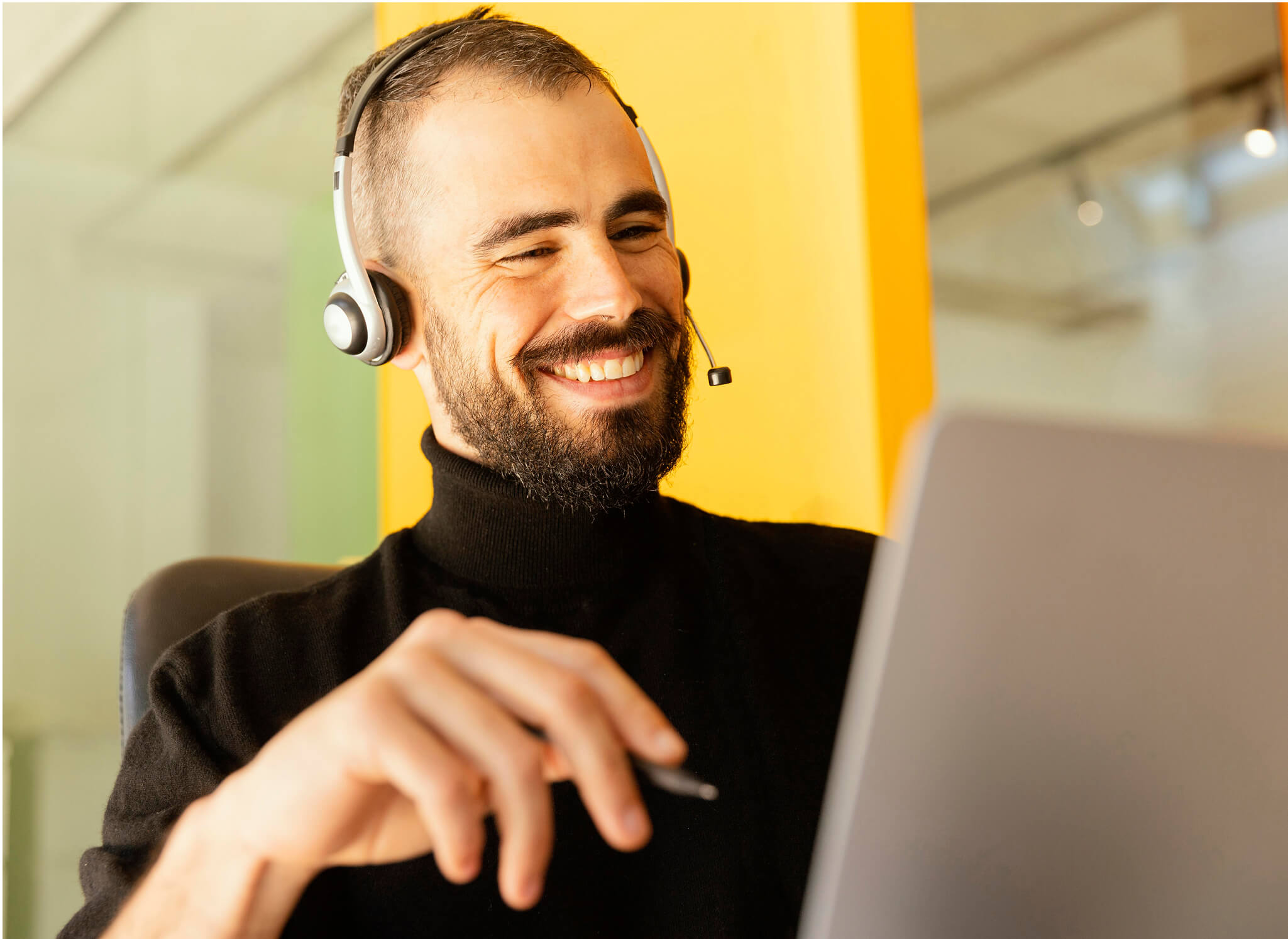 man-having-videocall-work 1 man-having-videocall-work 1
